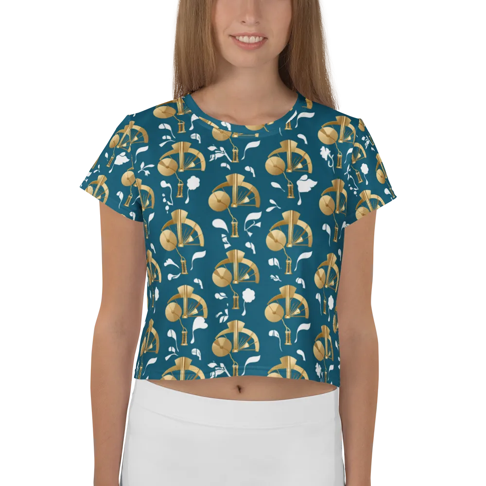 Gilded Soundscape on Crop Tee — Front
