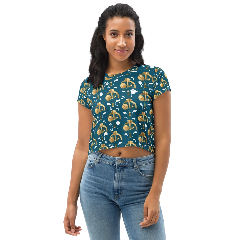 Gilded Soundscape on Crop Tee — Front
