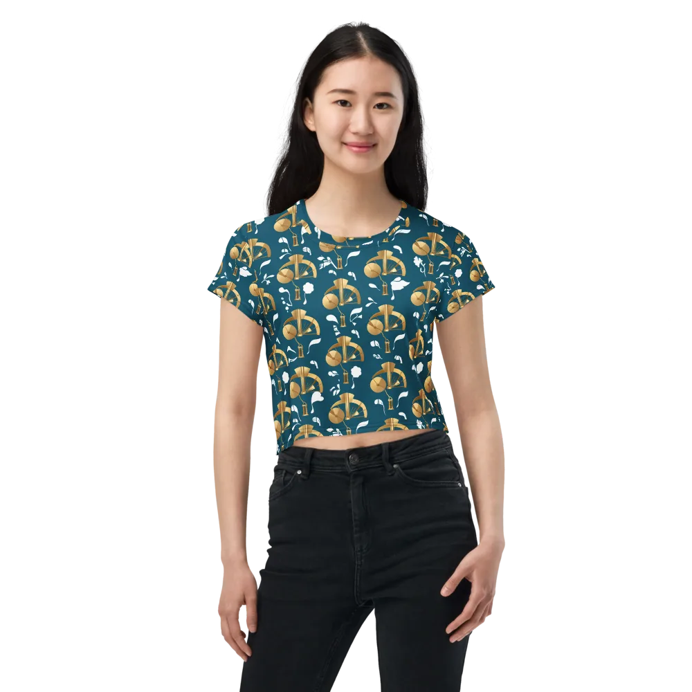 Gilded Soundscape on Crop Tee — Front