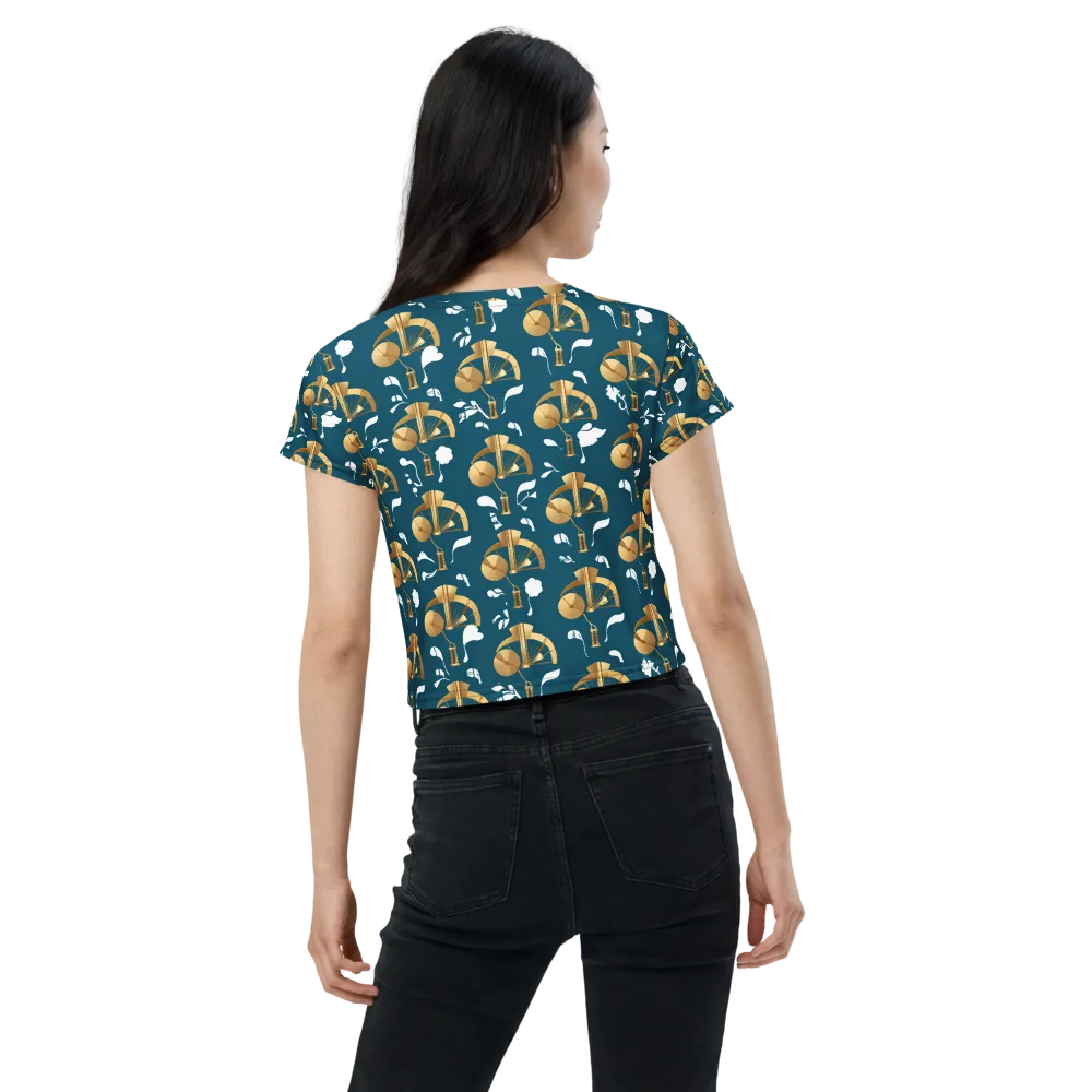 Gilded Soundscape on Crop Tee — Back