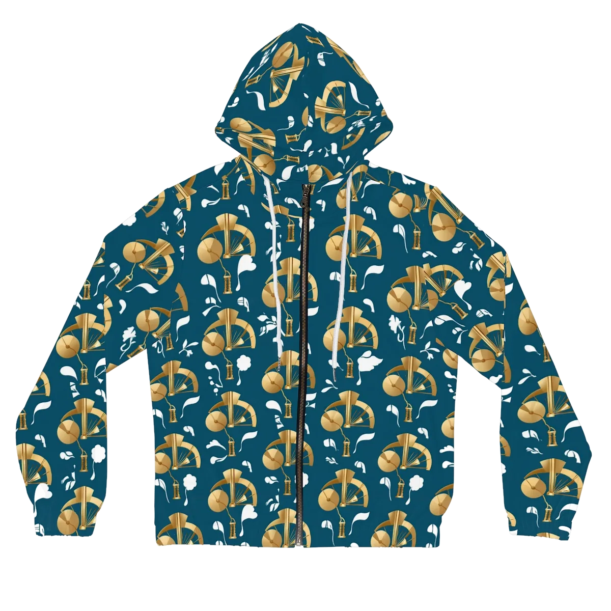 Gilded Soundscape on Women's Full-Zip Hoodie — Front