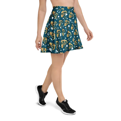Gilded Soundscape on a Skater Skirt
