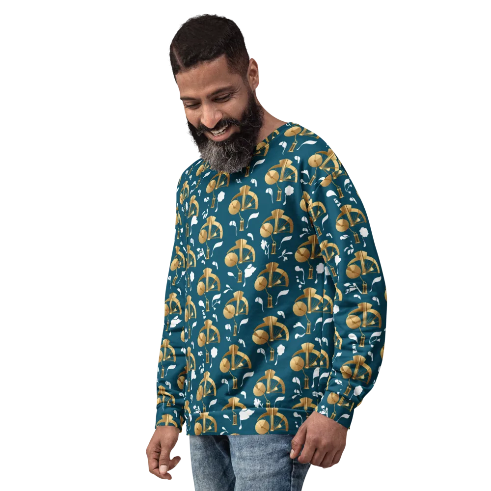 Gilded Soundscape on Sweatshirt — Left Front