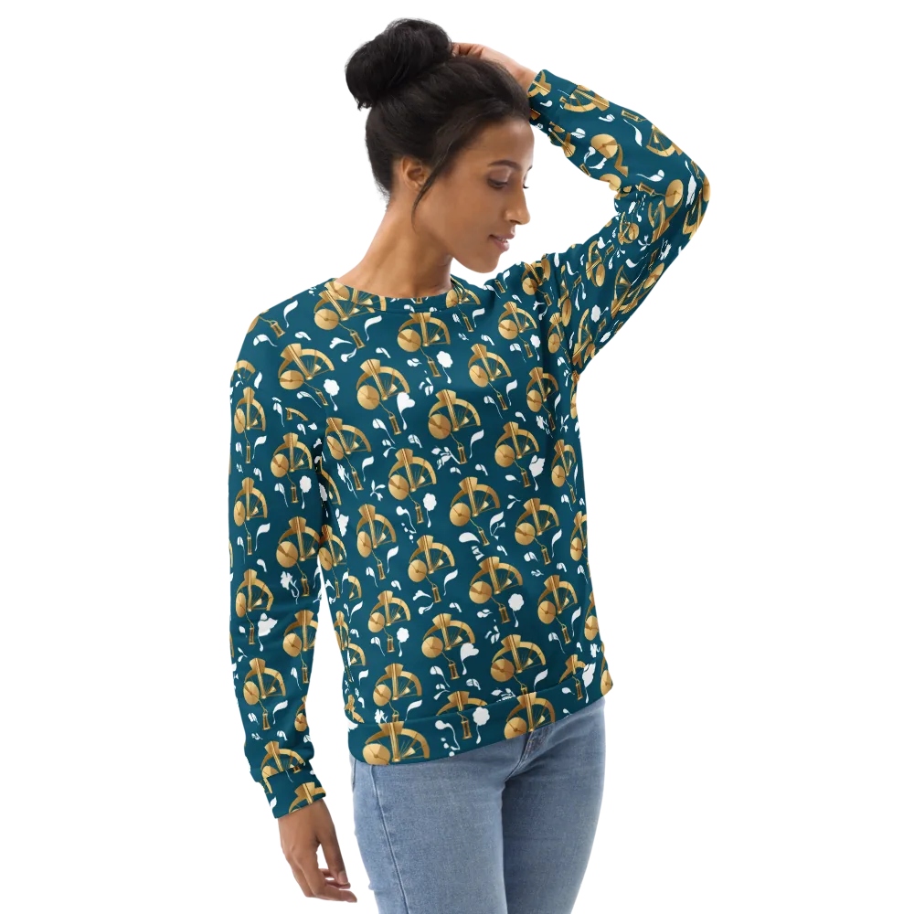 Gilded Soundscape on Sweatshirt — Right Front