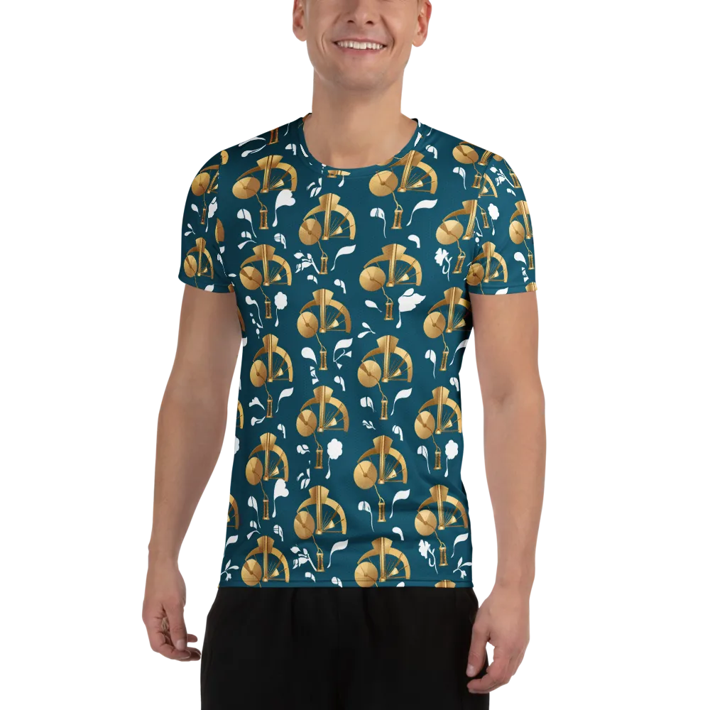 Gilded Soundscape on Men's Athletic T-Shirt — Front