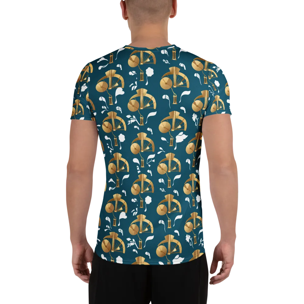 Gilded Soundscape on Men's Athletic T-Shirt — Back