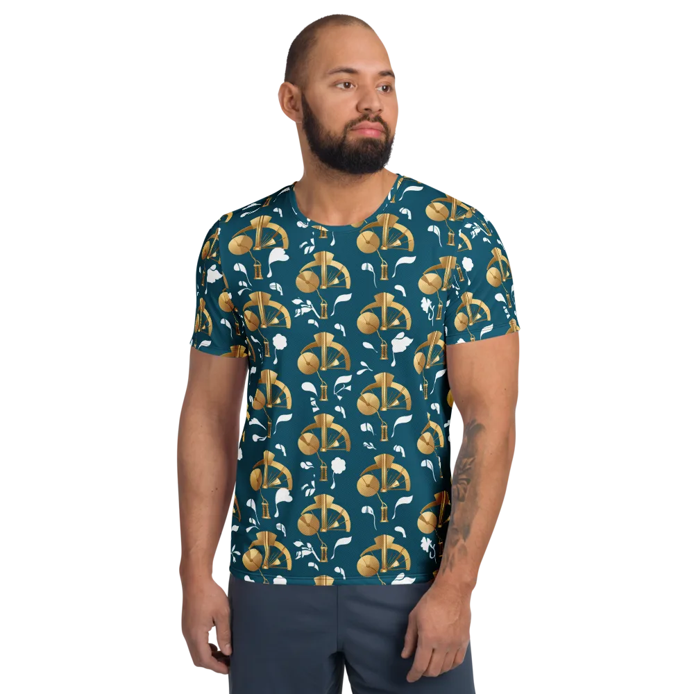 Gilded Soundscape on Men's Athletic T-Shirt — Front