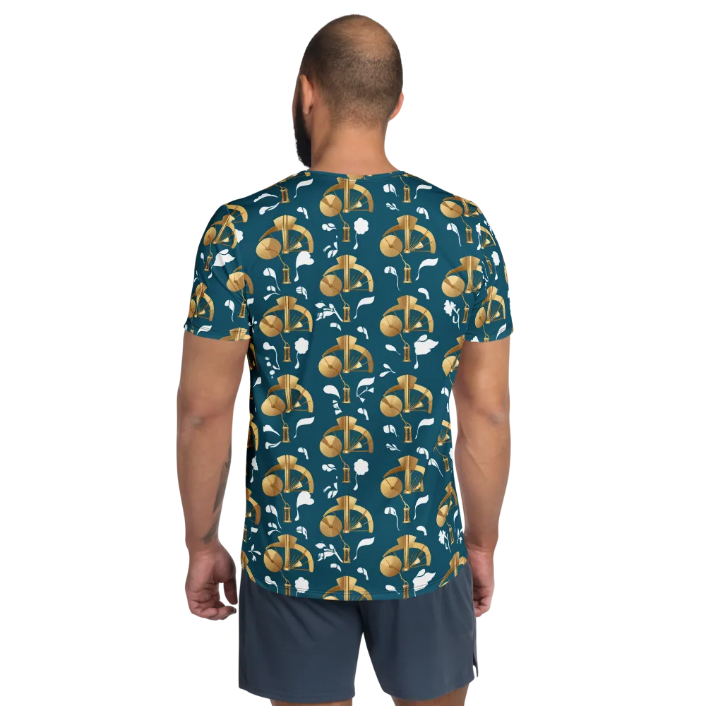 Gilded Soundscape on Men's Athletic T-Shirt — Back