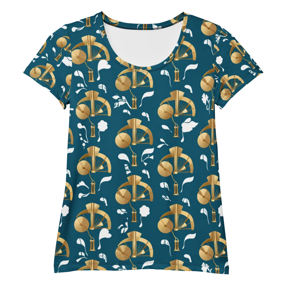 Gilded Soundscape on Women's Athletic T-Shirt — Front