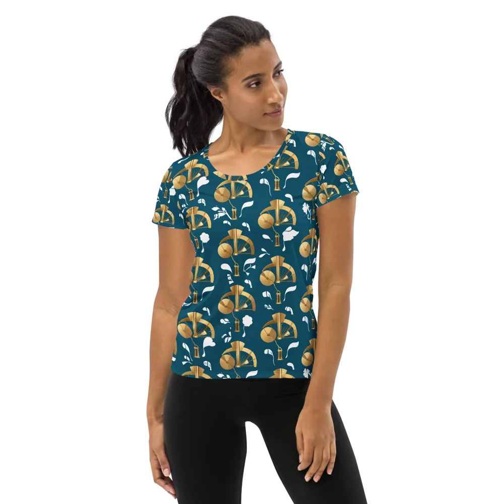 Gilded Soundscape on Women's Athletic T-Shirt — Front