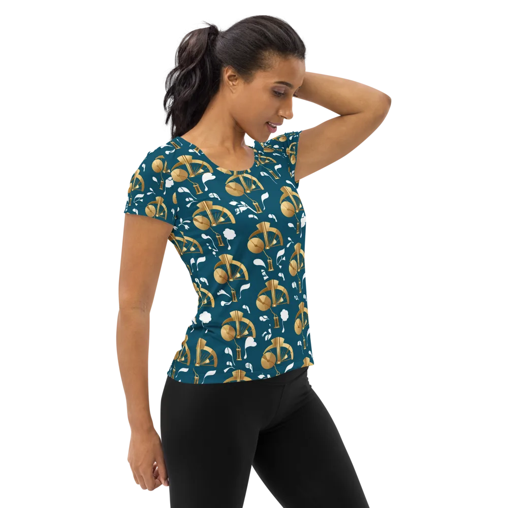 Gilded Soundscape on Women's Athletic T-Shirt — Right