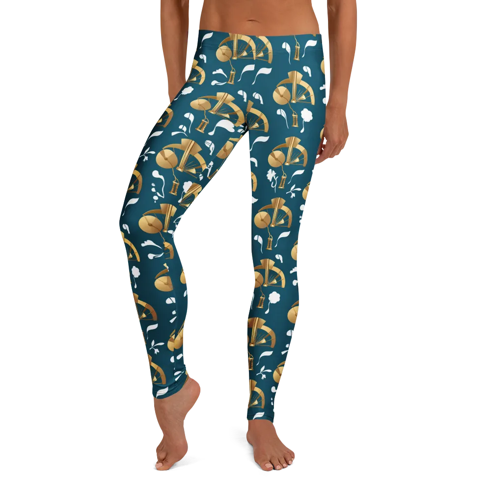 Gilded Soundscape on Leggings — Front