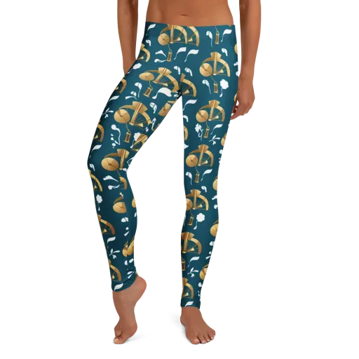 Gilded Soundscape on a Leggings