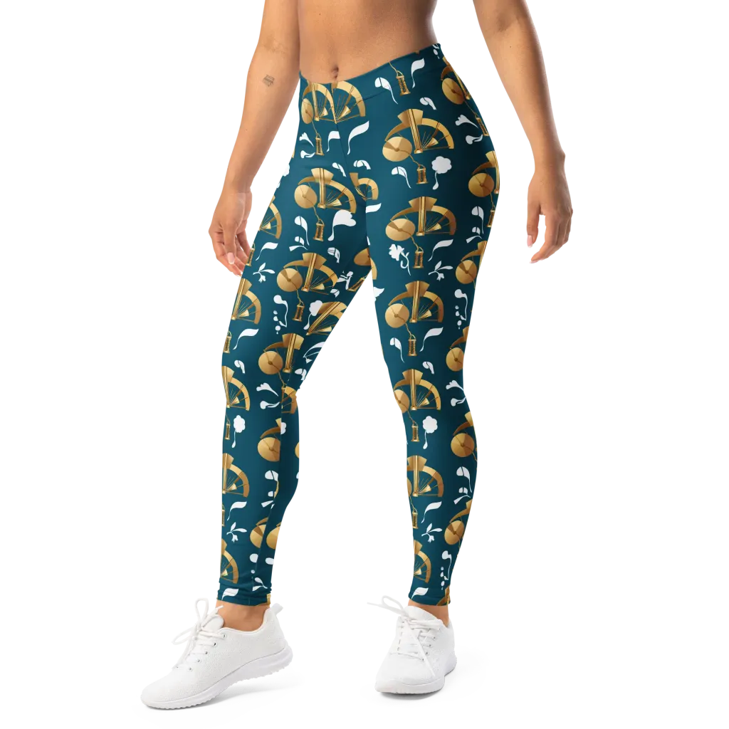 Gilded Soundscape on Leggings — Left Front