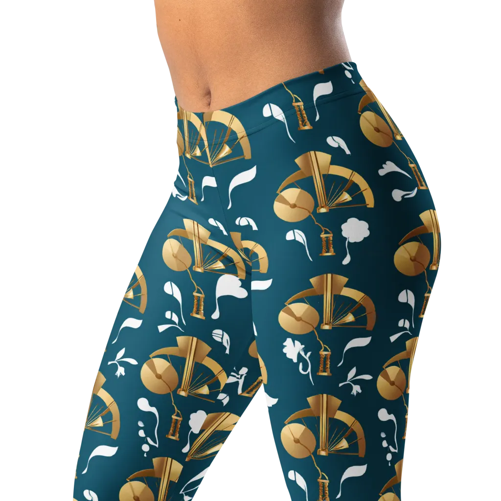 Gilded Soundscape on Leggings — Left Front