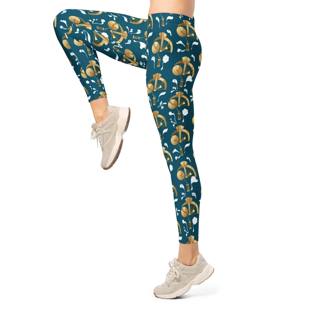 Gilded Soundscape on Leggings — Left