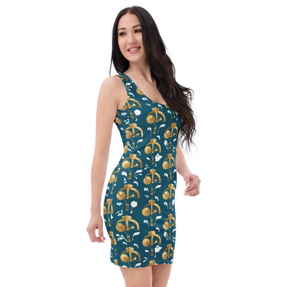 Gilded Soundscape on Bodycon Dress — Right Front