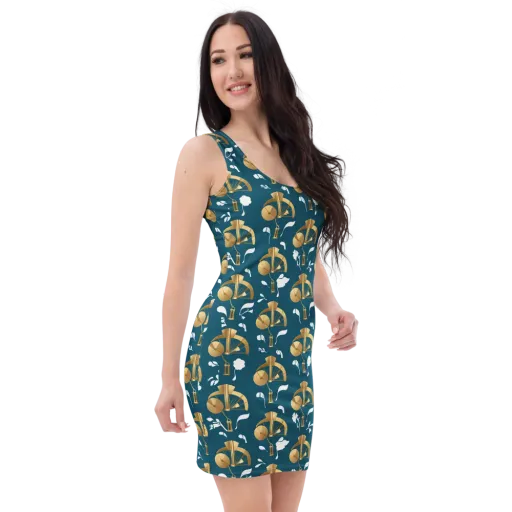 Gilded Soundscape on a Bodycon Dress