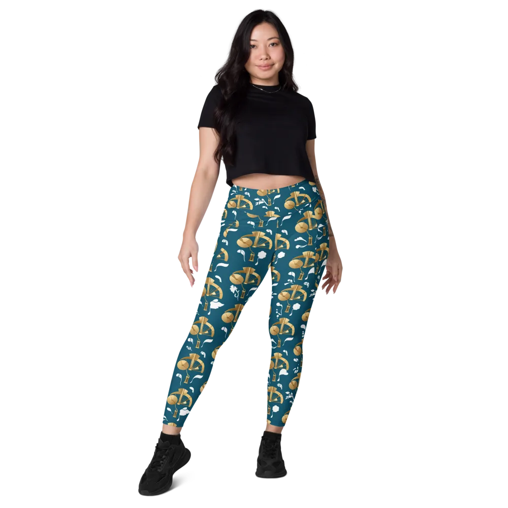 Gilded Soundscape on Leggings with Pockets — Front