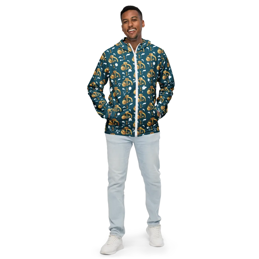 Gilded Soundscape on Men's Windbreaker — Front