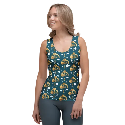 Gilded Soundscape on a Women's Tank Top