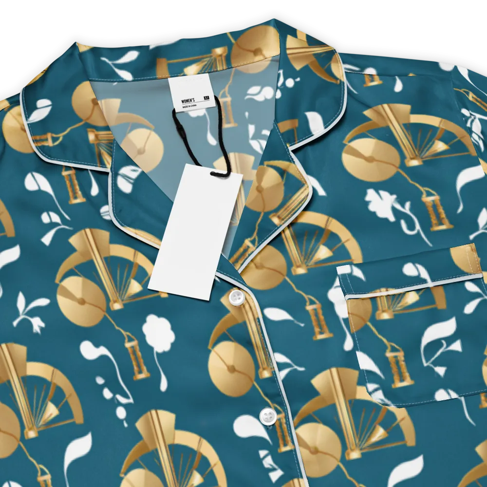Gilded Soundscape on Women's Short Sleeve Pajama Top — Product details