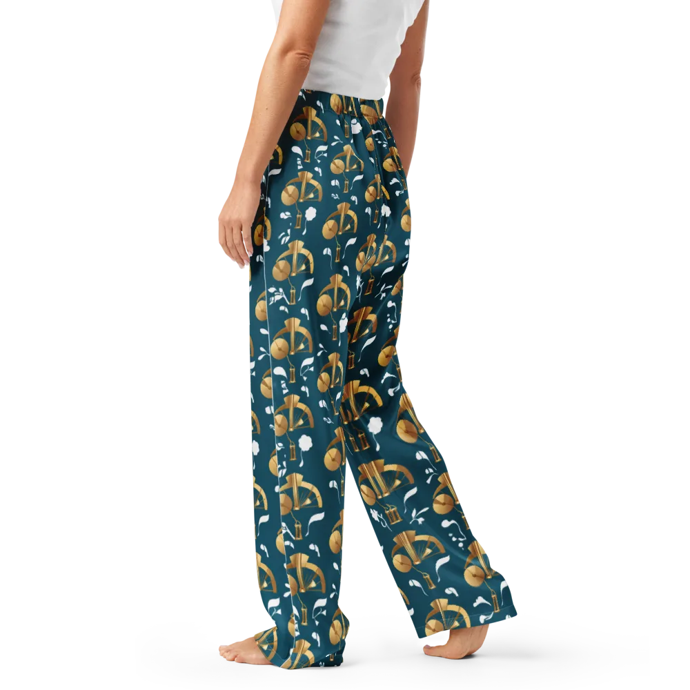 Gilded Soundscape on Women's Pajama Pants — Left