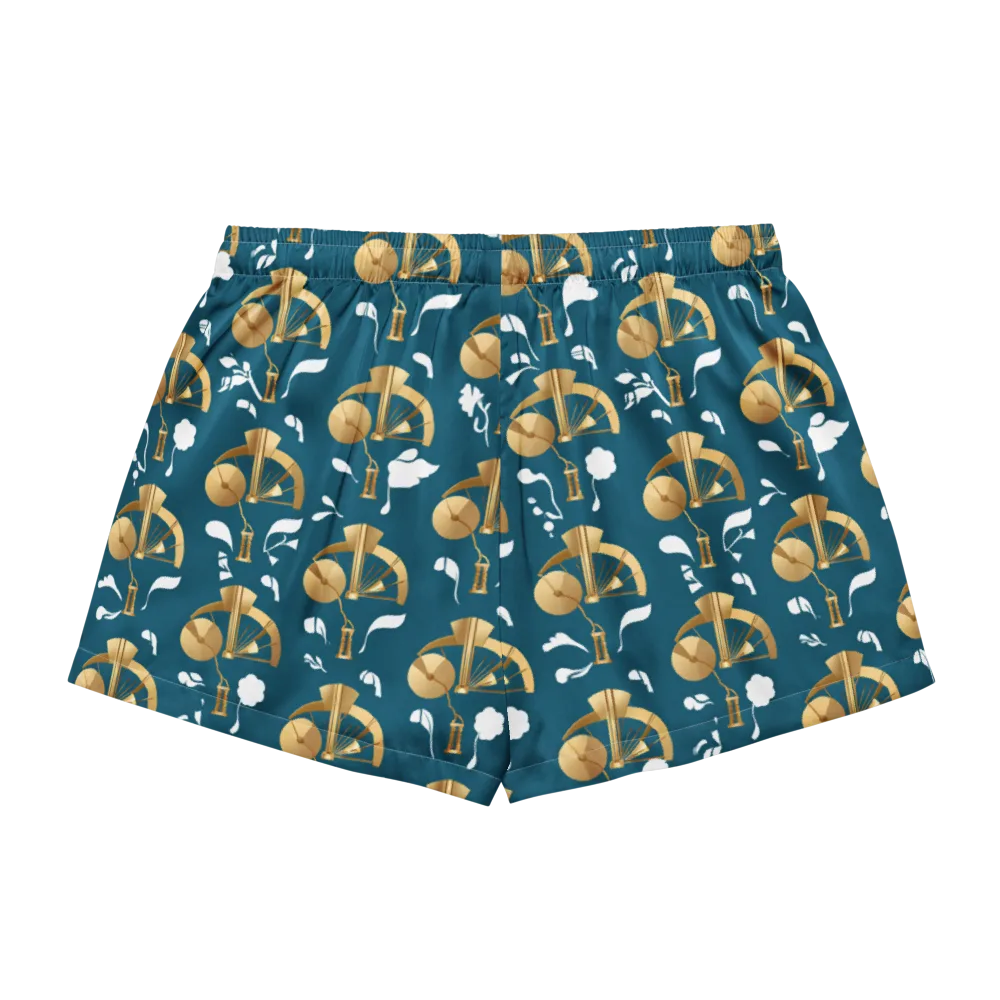 Gilded Soundscape on Women's Pajama Shorts — Back