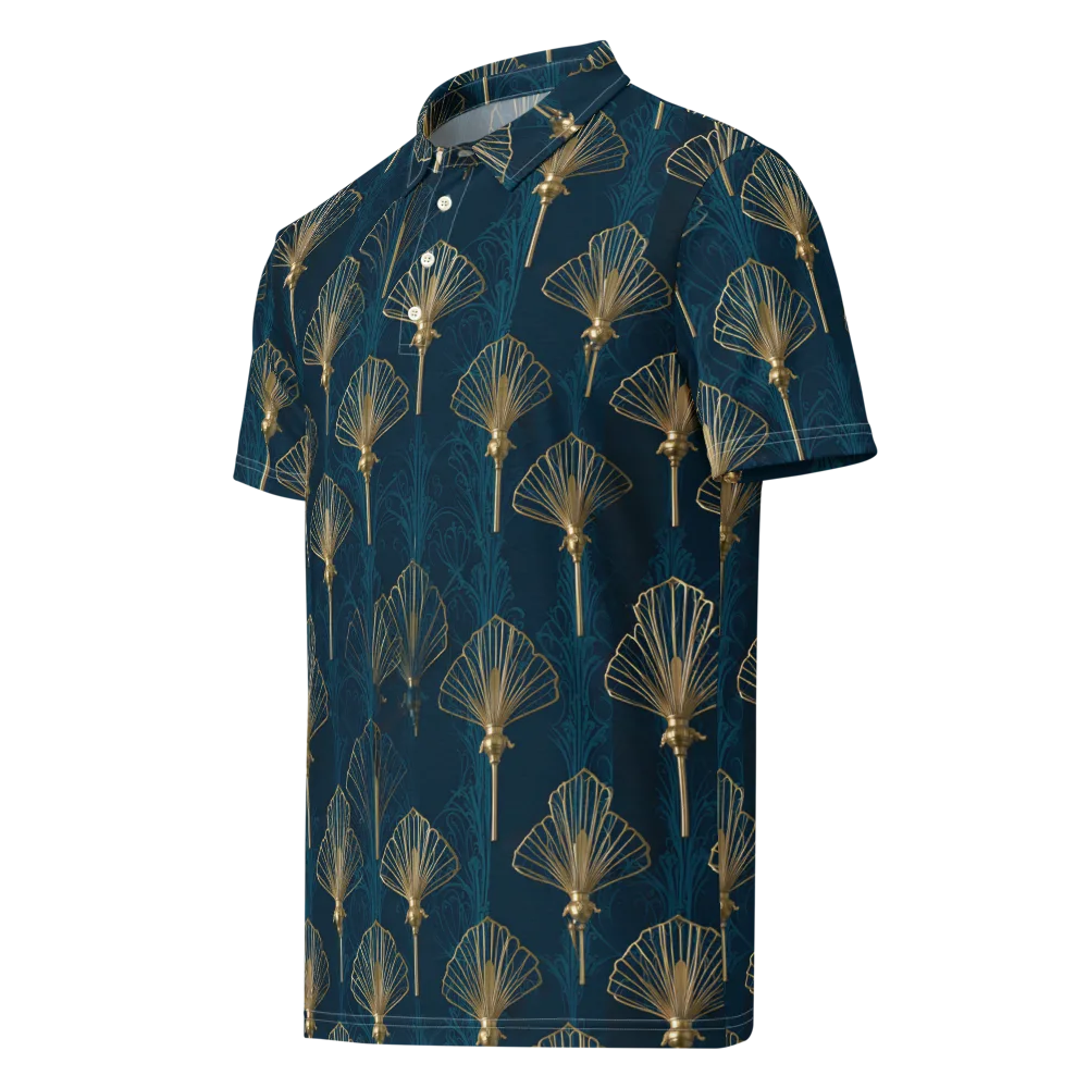 Midnight Folly on Men's Slim Fit Polo Shirt — Left Front