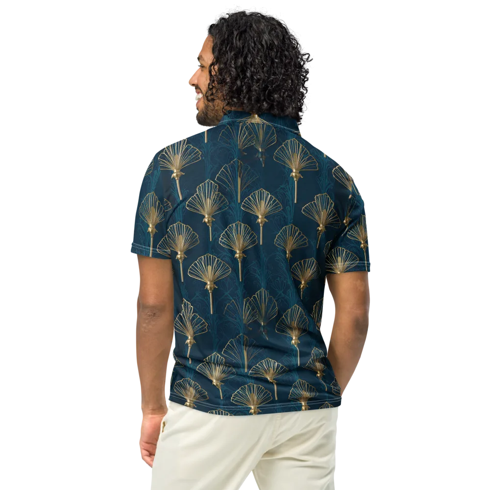 Midnight Folly on Men's Slim Fit Polo Shirt — Back
