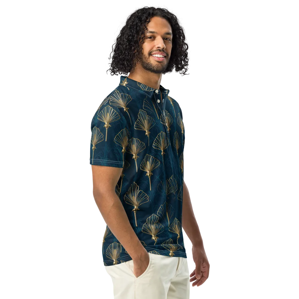 Midnight Folly on Men's Slim Fit Polo Shirt — Right Front