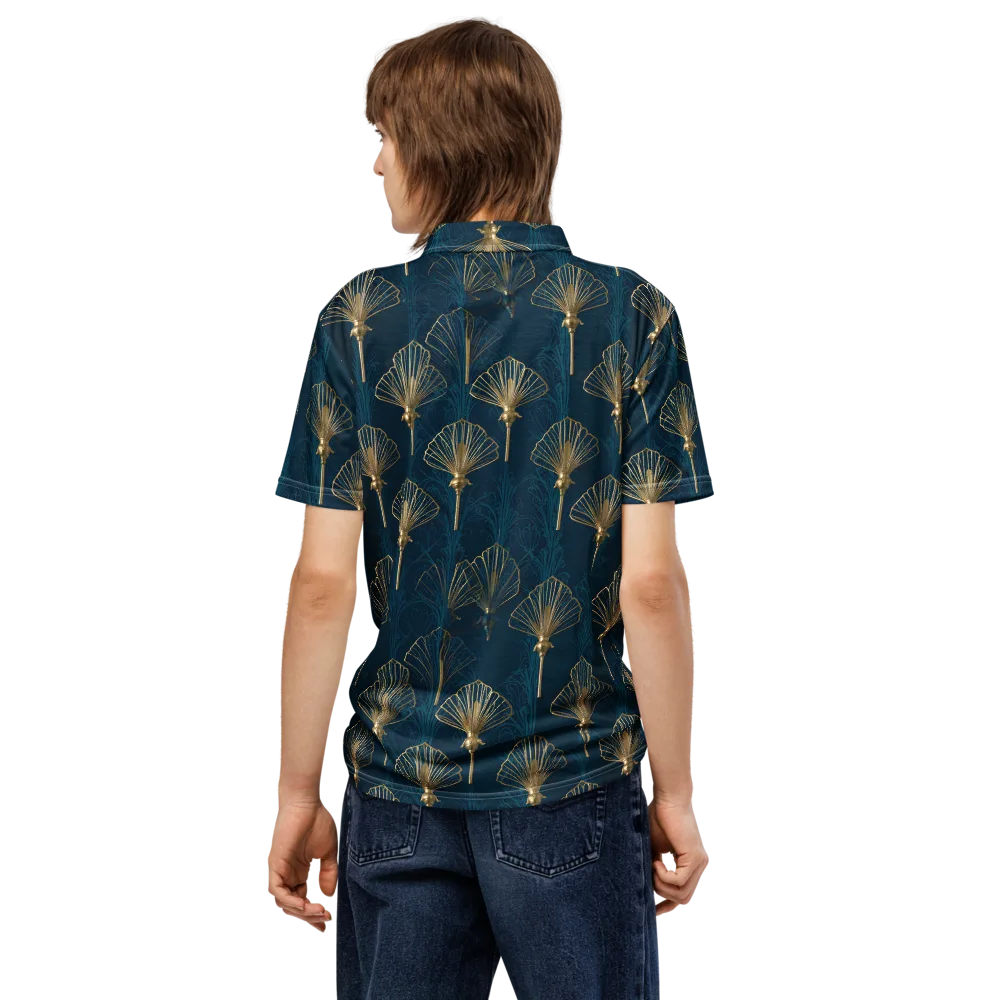Midnight Folly on Men's Slim Fit Polo Shirt — Back