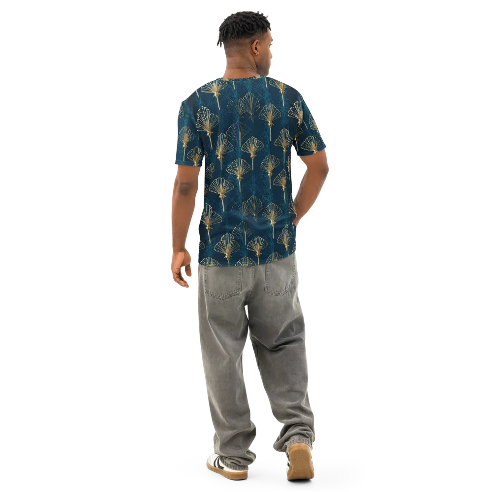 Midnight Folly on Men's Cotton Crew Neck T-Shirt — Back
