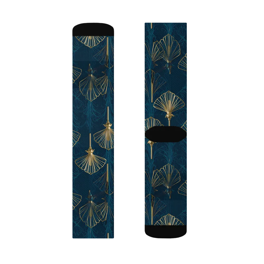 Midnight Folly on Socks — Left Sock