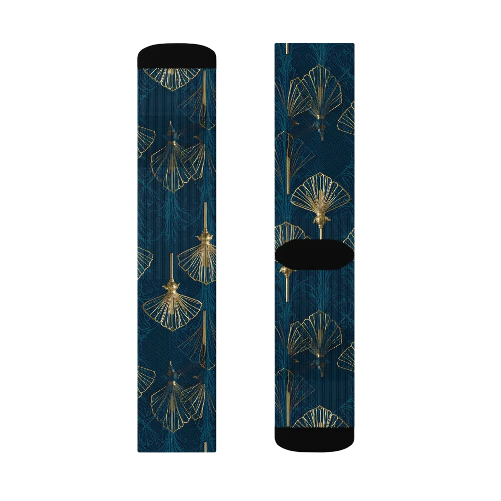 Midnight Folly on Socks — Right Sock