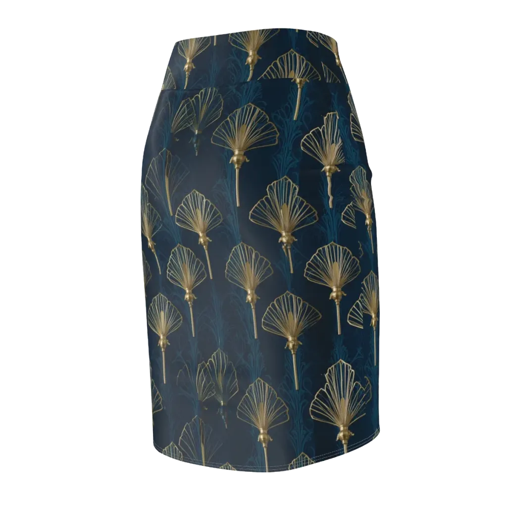 Midnight Folly on Pencil Skirt — Back Side