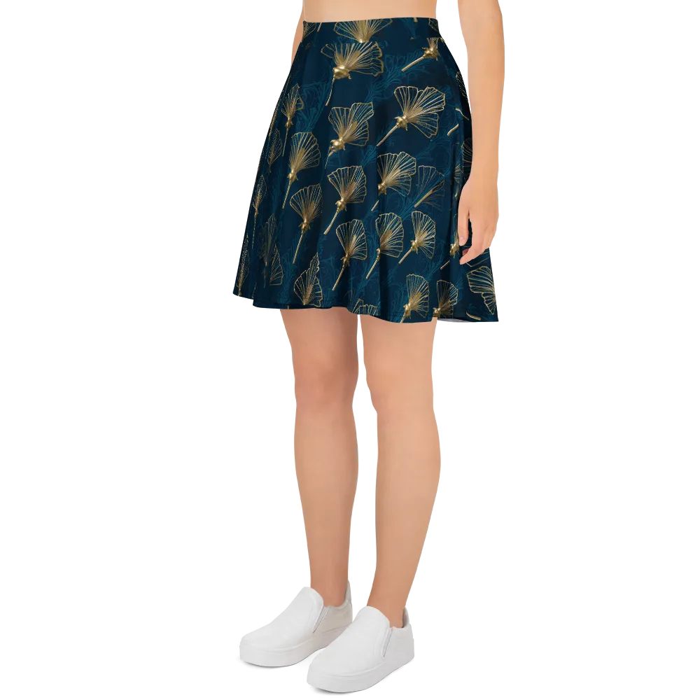 Midnight Folly on Skater Skirt — Left