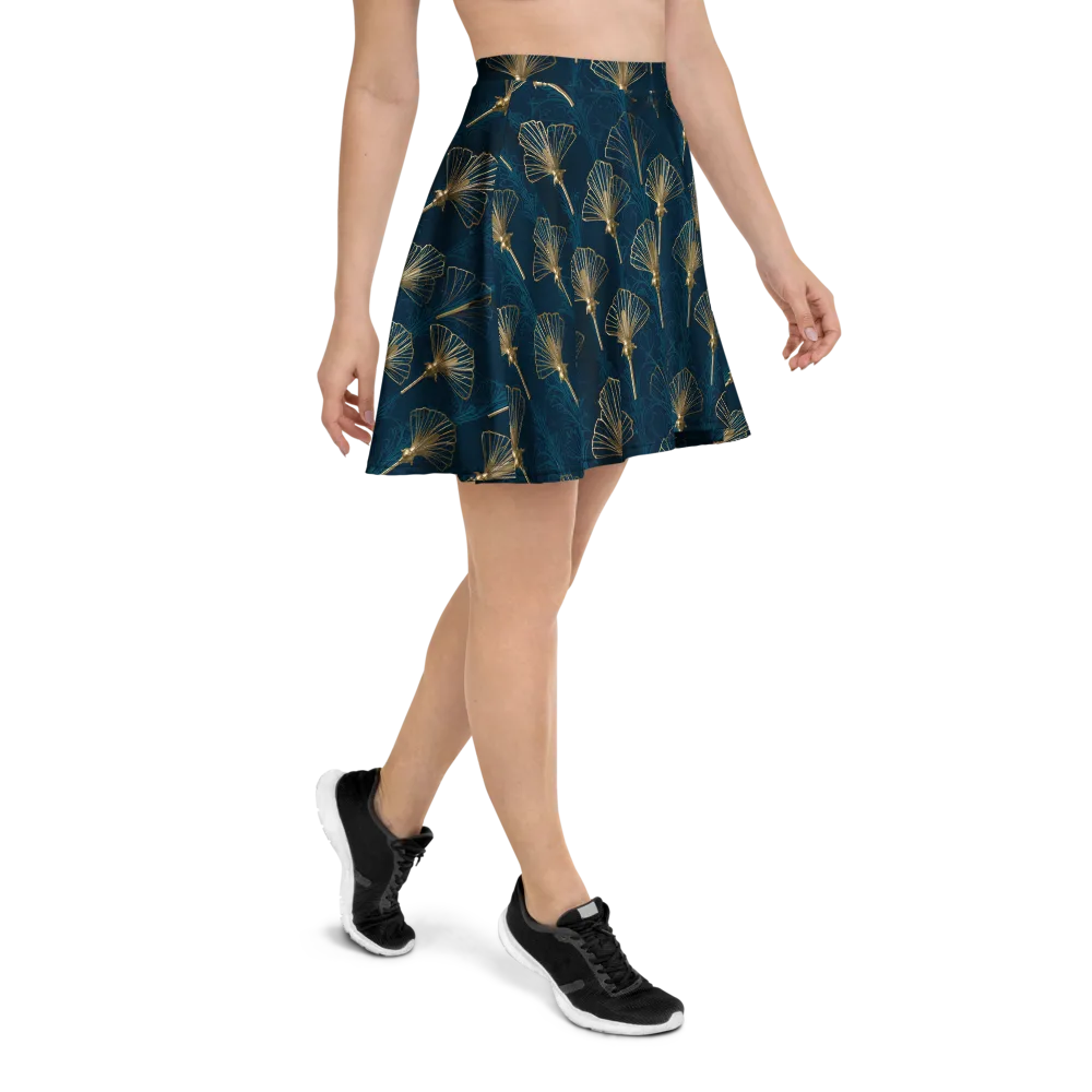 Midnight Folly on Skater Skirt — Right
