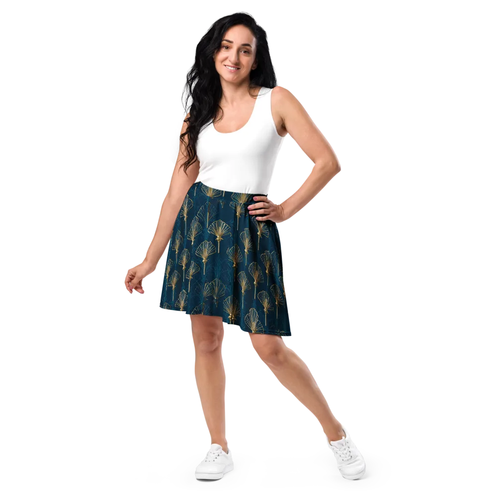 Midnight Folly on Skater Skirt — Front