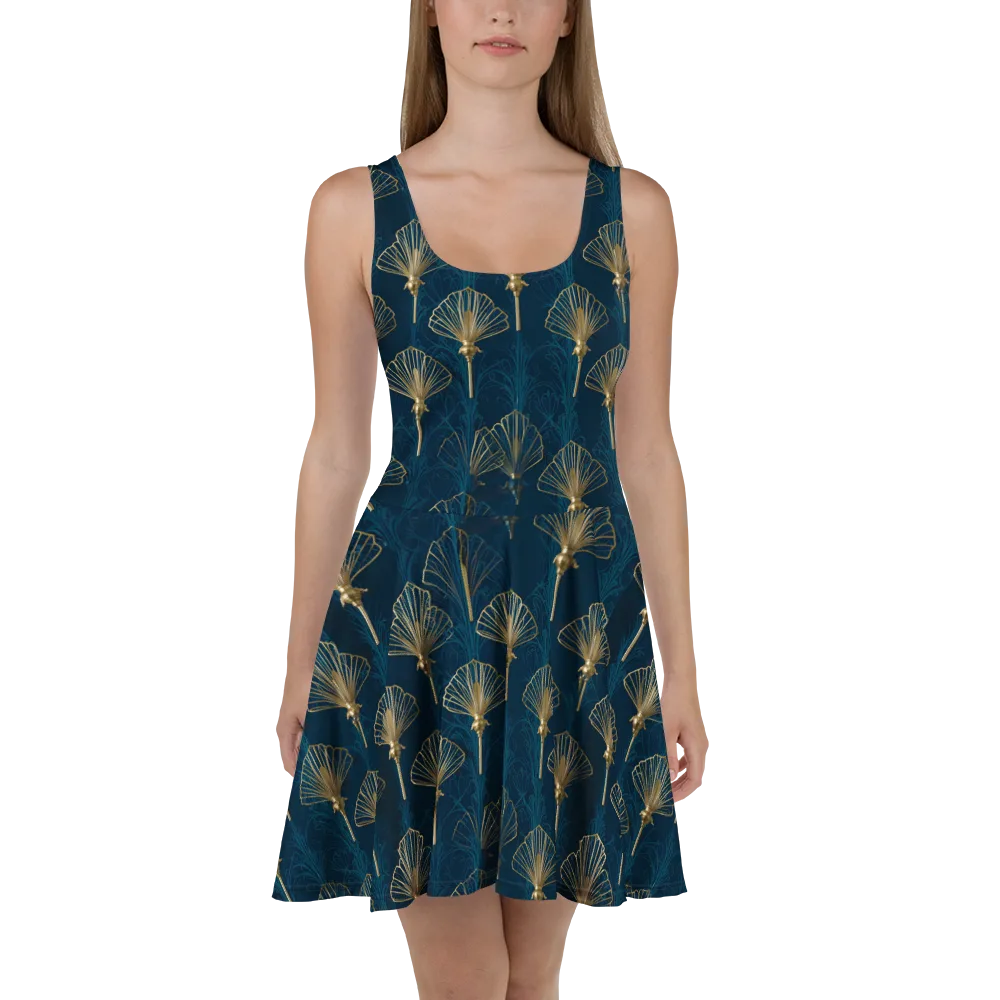 Midnight Folly on Skater Dress — Front