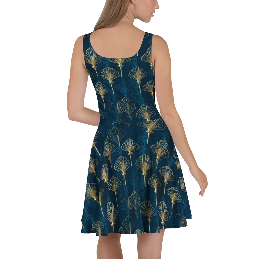 Midnight Folly on Skater Dress — Back