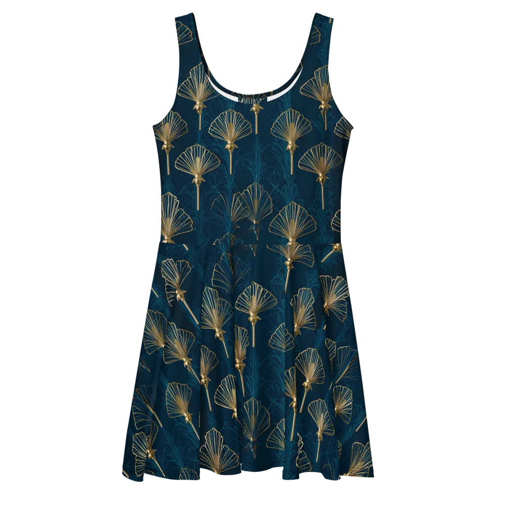 Midnight Folly on Skater Dress — Front