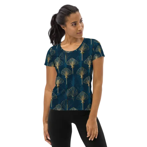 Midnight Folly on a Women's Athletic T-Shirt