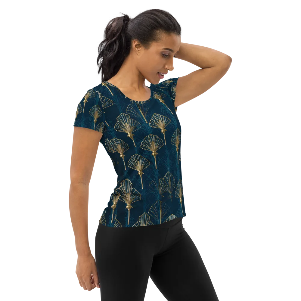Midnight Folly on Women's Athletic T-Shirt — Right