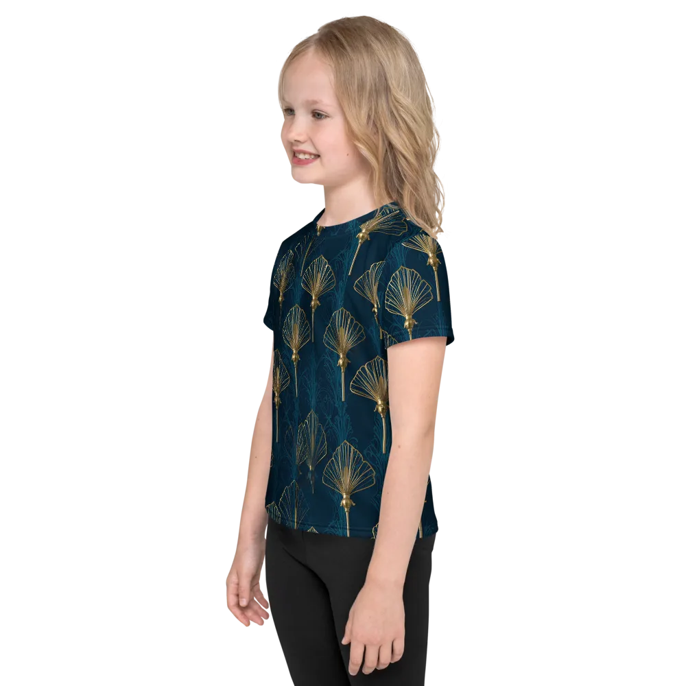 Midnight Folly on Kids Crew Neck T-Shirt — Left