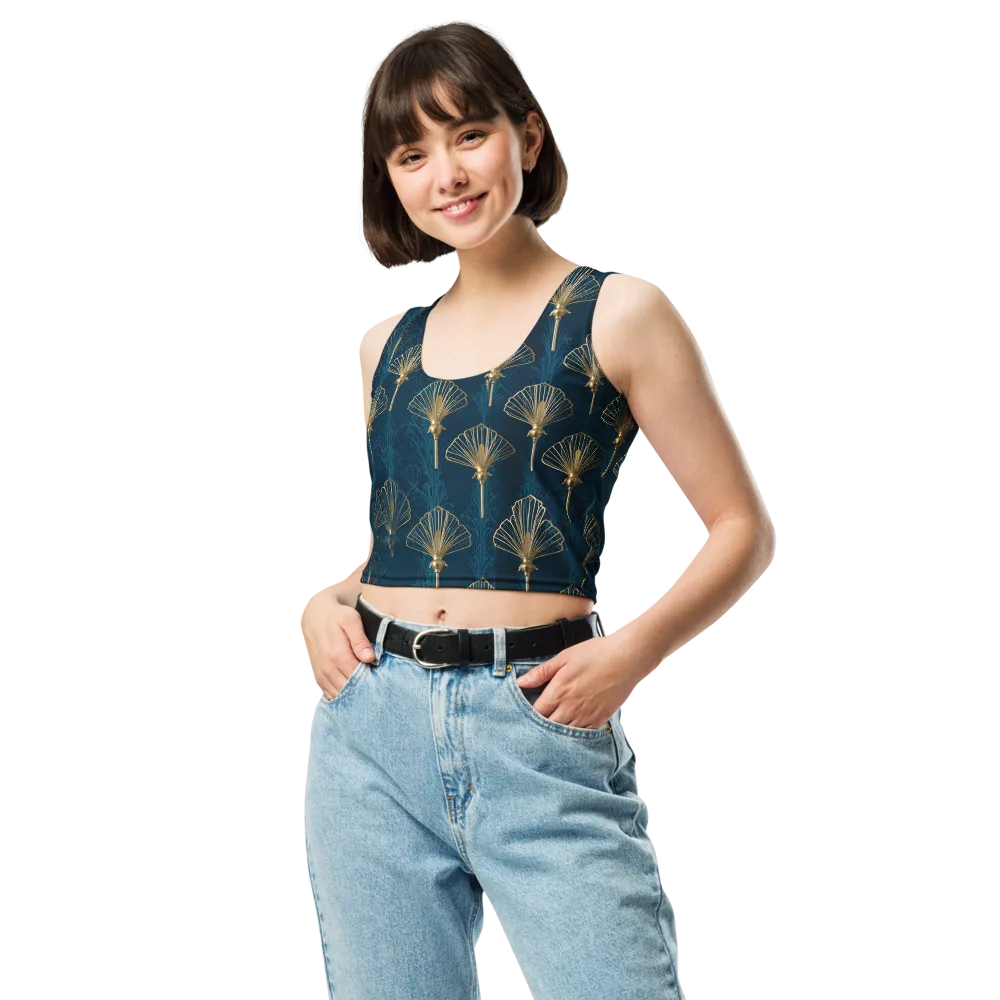 Midnight Folly on Crop Top — Front