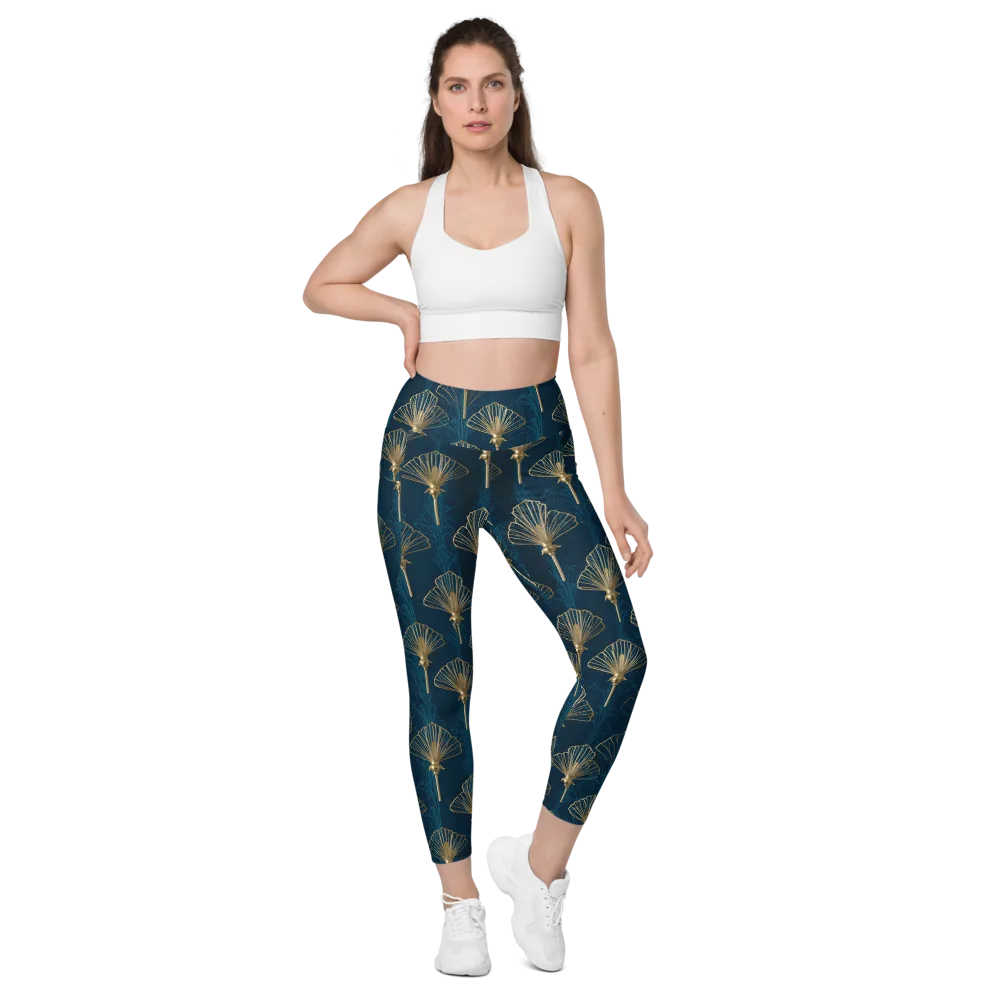 Midnight Folly on Leggings with Pockets — Front