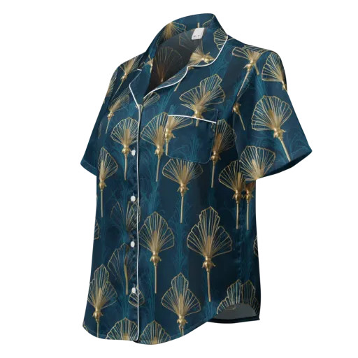 Midnight Folly on a Women's Short Sleeve Pajama Top