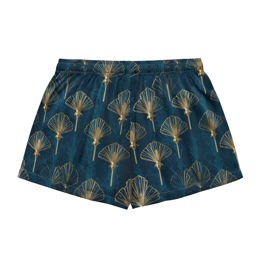 Midnight Folly on Women's Pajama Shorts — Back