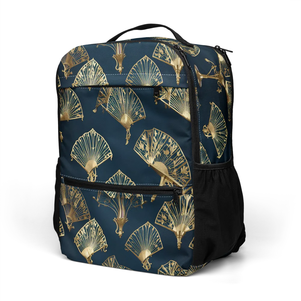 Gilded Fan Salon on Utility Backpack — Left Front